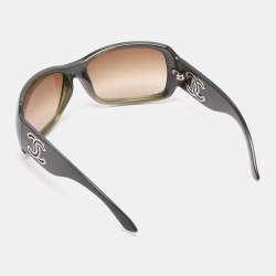 Pre Owned Chanel Brown Gradient 805/13 CC Rectangle Sunglasses 