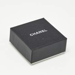 Pre Owned Chanel CC Silver Tone Earrings 