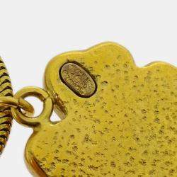 Pre Owned Chanel Clover Gold Chain Pendant Necklace