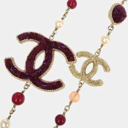 Pre Owned Chanel Chain Necklace Gold Plated