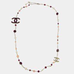 Pre Owned Chanel Chain Necklace Gold Plated