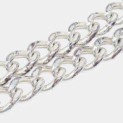 Pre Owned Chanel Turnlock Chain Pendant Necklace Silver