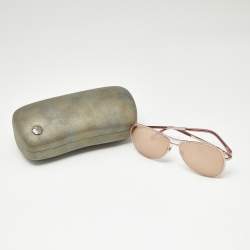 Pre Owned Chanel Rose Gold Mirrored 4223 Summer Aviators Sunglasses