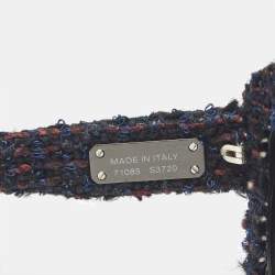 Pre Owned Chanel Navy Blue/Black Gradient Tweed 71085 Butterfly Sunglasses