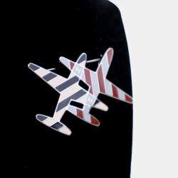 Pre Owned Chanel Airlines Enamel Plane Brooch