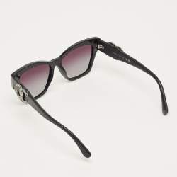 Pre Owned Chanel Black Gradient 5456 Q B CC Square Sunglasses