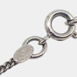 Pre Owned Chanel CC Heart Chain Necklace Silver