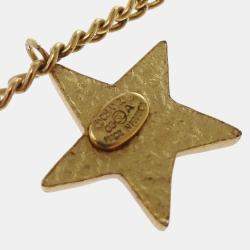 Pre Owned Chanel Gold Star Pendant Necklace