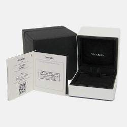 Pre Owned Chanel Coco Crush Mini Silver 18K White Gold  Band Ring 