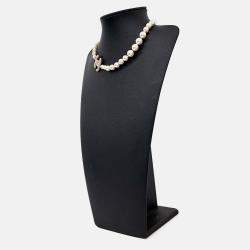 Pre Owned Chanel 100th Anniversary Pearl Logo Necklace