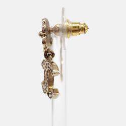 Pre Owned Chanel Gold Tone Metal Earrings