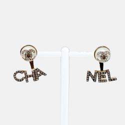 Pre Owned Chanel Gold Tone Metal earrings