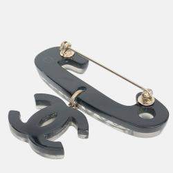 Pre Owned Chanel Black brooch