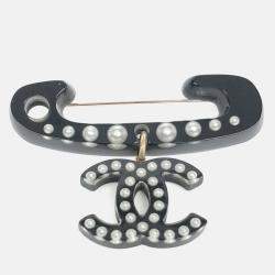 Pre Owned Chanel Black brooch