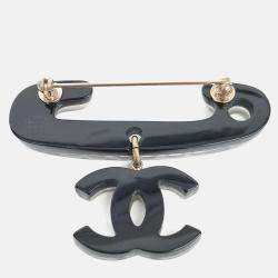 Pre Owned Chanel Black brooch