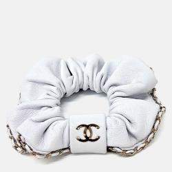 Pre Owned Chanel White hair scrunchie
