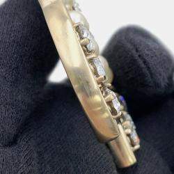 Pre Owned Chanel Cc Logo Necklace Metal Faux Pearl Rhinestone