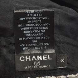 مملوكة مسبقًا Chanel Pink Leather Trim Tweed Cap S