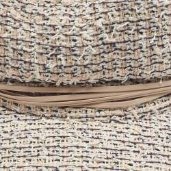 مملوكة مسبقًا Chanel Pink Leather Trim Tweed Cap S