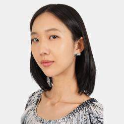 Pre Owned Chanel 2017 Black/Silver Crystal Bow Earrings