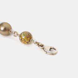 مملوكة مسبقًا Chanel Silver Tone Clear Resin Bead and Pearl Bracelet