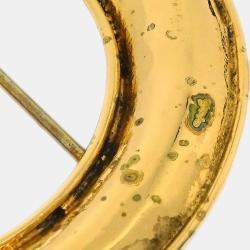 مملوكة مسبقًا Chanel Hoop Brooch Pin Gold