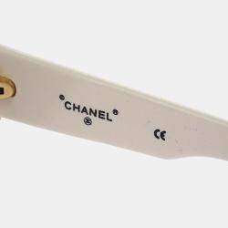 مملوكة مسبقًا Chanel Sunglasses Eyewear Black White Rhinestone Small