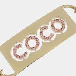 مملوكة مسبقًا Chanel Rhinestone Chain Belt Gold