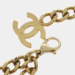 مملوكة مسبقًا Chanel Rhinestone Chain Belt Gold