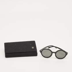 مملوكة مسبقًا Chanel Black 5522 U CC Frame Round Sunglasses