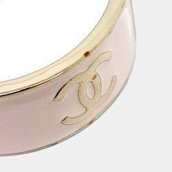 Pre Owned Chanel Metal logo bangle