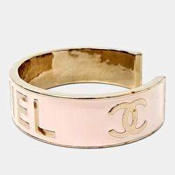 Pre Owned Chanel Metal logo bangle