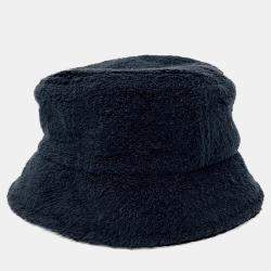 مملوكة مسبقًا قبعة شانيل سوداء تيري بشكل دلو