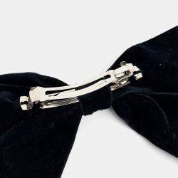 مملوكة مسبقًا Chanel Black velvet ribbon hairpin