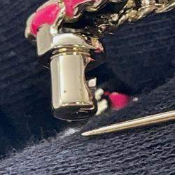 مملوكة مسبقًا Chanel Cc Logo Brooch Black/Pink/Gold Metal Calf Leather