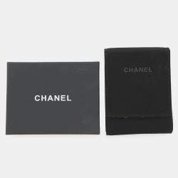 Pre Owned Chanel Medieval Grape Motif Earrings Brown Metal Rhinestone