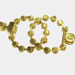 مملوكة مسبقًا حزام شانيل سلسلة ذهبية CC مرصع بكريستال