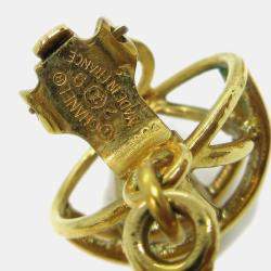 Pre Owned Chanel Birdcage Dangle Earrings Clip-On Gold