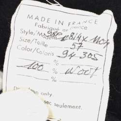 مملوكة مسبقًا Chanel 98P 10814xM04 #57 Beret Hat Black Wool