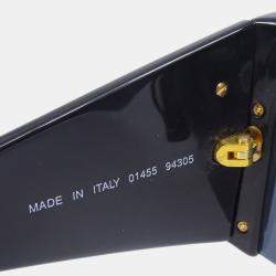 Pre Owned Chanel Chain Sunglasses Eyewear Black Acrylic