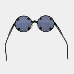 Pre Owned نظارة شمسية شانيل مستديرة سوداء