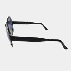 Pre Owned نظارة شمسية شانيل مستديرة سوداء