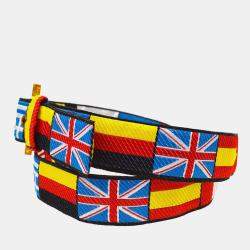 Pre Owned Chanel National Flag Buckle Belt Canvas Multicolor