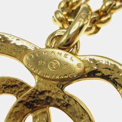 مملوكة مسبقًا Chanel Heart Chain Pendant Necklace Gold