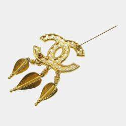 مملوكة مسبقًا دبوس شانيل سي سي شرابة ذهبي