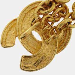 Pre Owned Chanel Quilted Cc Chain Belt Gold