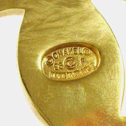 مملوكة مسبقًا Chanel Turnlock Brooch Pin Gold Small