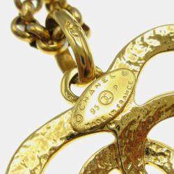 Pre Owned قلادة شانيل سلسلة قلب ذهبية اللون