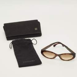 مملوكة مسبقًا Chanel Tortoise Brown Gradient 5515 A Oval Sunglasses