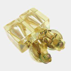 مملوكة مسبقًا أقراط شانيل بلؤلؤ صناعي متدلية مشبك أكريليك